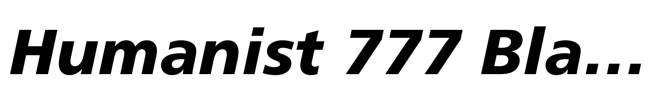 Humanist 777 Black Italic